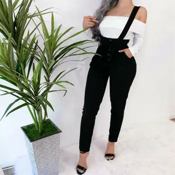 Women's Pocket High Waist Belt Jumpsuit Overall Long Solid Trousers Pants Young
Women's Pocket High Waist Belt Jumpsuit Overall Long Solid Trousers Pants Young