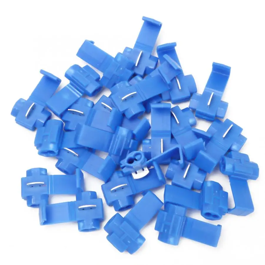 25Pcs Blue Solderless Quick Splice Snap Wire Connector 0.75-2.5mm^2/AWG 14 to 18 Solderless Quick Connecting
25Pcs Blue Solderless Quick Splice Snap Wire Connector 0.75-2.5mm^2/AWG 14 to 18 Solderless Quick Connecting