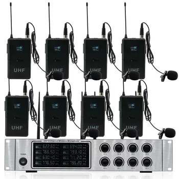 Wireless microphone system professional UHF channel dynamic microphone 8-channel stage performance lavalier microphone
Wireless microphone system professional UHF channel dynamic microphone 8-channel stage performance lavalier microphone