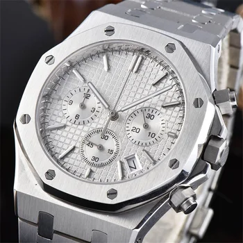 41mm Luxury Chronograph Date Watches Men Stainless Steel Waterproof Luminous Multifunctional quartz meter movement vk63 Watch
41mm Luxury Chronograph Date Watches Men Stainless Steel Waterproof Luminous Multifunctional quartz meter movement vk63 Watch