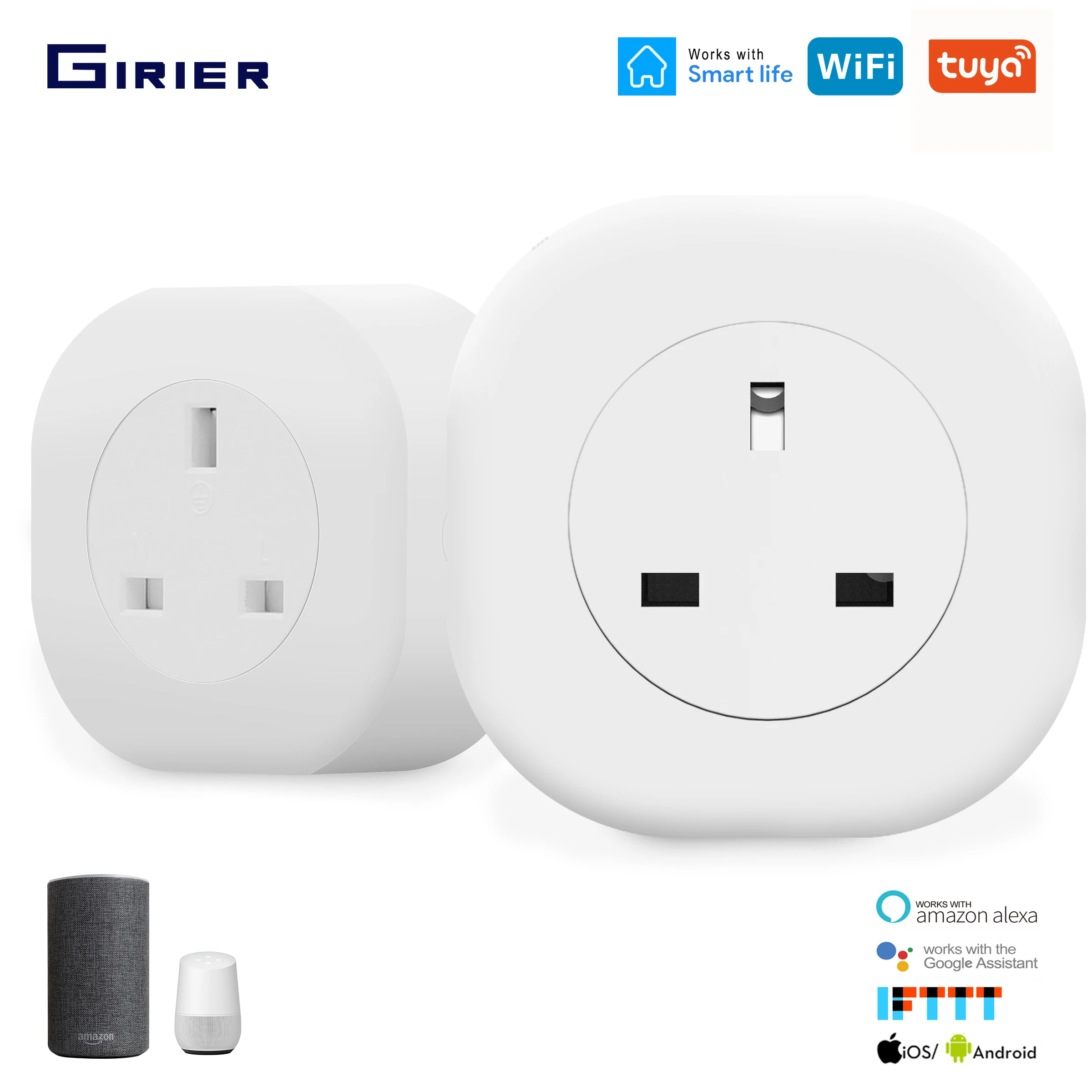 UK Smart Wifi Plug 16A with Power Monitor Smart Remote Control Socket Tuya App Timing Voice Socket Support Alexa Google Home
UK Smart Wifi Plug 16A with Power Monitor Smart Remote Control Socket Tuya App Timing Voice Socket Support Alexa Google Home