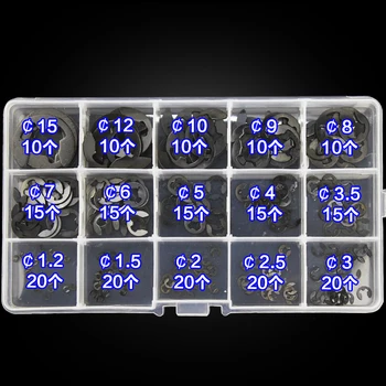 Free shipping 225PCS Stainless Steel E-Clip Assortment Kit Circlip E-type e-card retainer snap ring snap ring M1-M15
Free shipping 225PCS Stainless Steel E-Clip Assortment Kit Circlip E-type e-card retainer snap ring snap ring M1-M15
