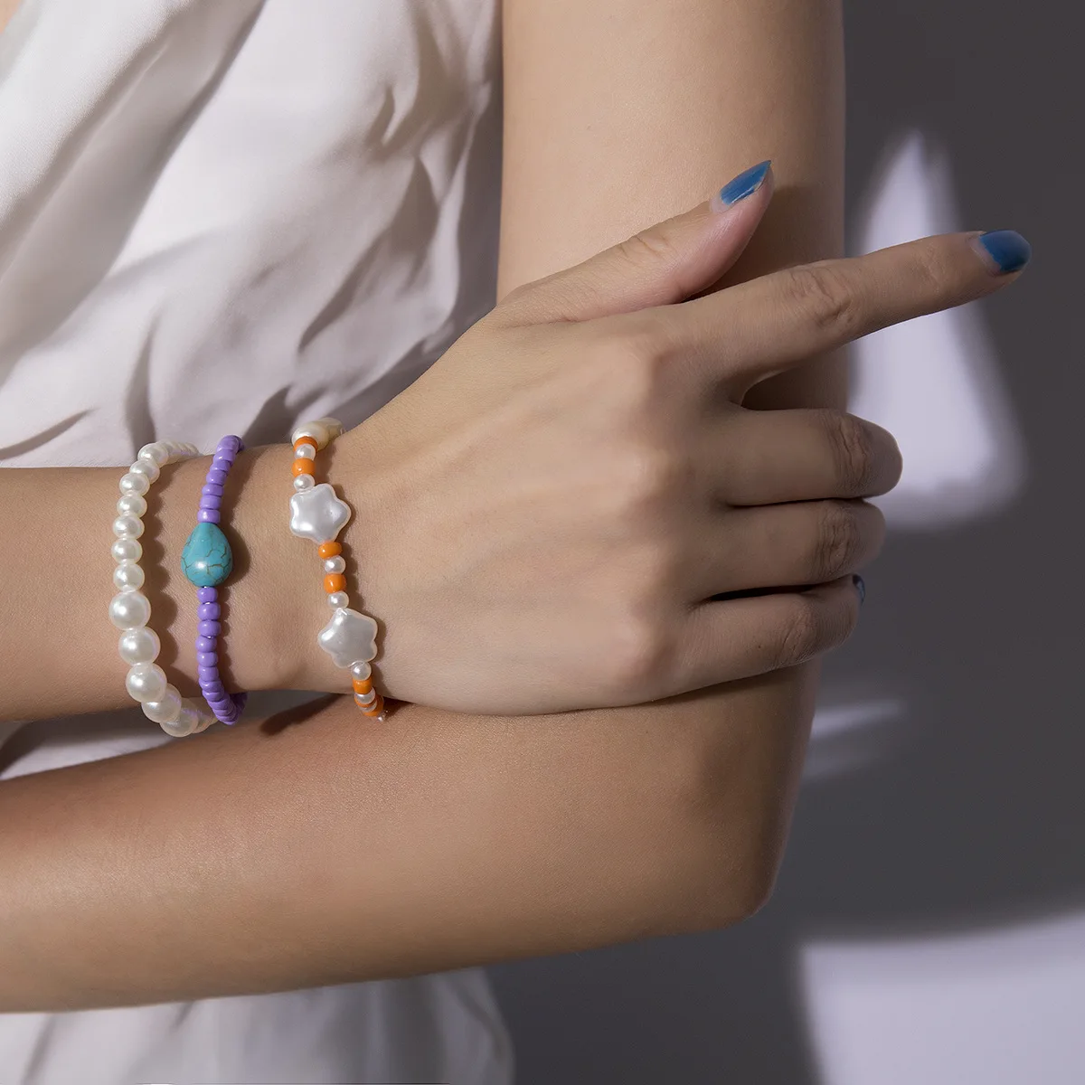 2019 Bohemian Handmade Pearl Flower Multi color Bead Bracelet Blue Stone Charm Strand Bracelet Jewelry Accessary
2019 Bohemian Handmade Pearl Flower Multi color Bead Bracelet Blue Stone Charm Strand Bracelet Jewelry Accessary