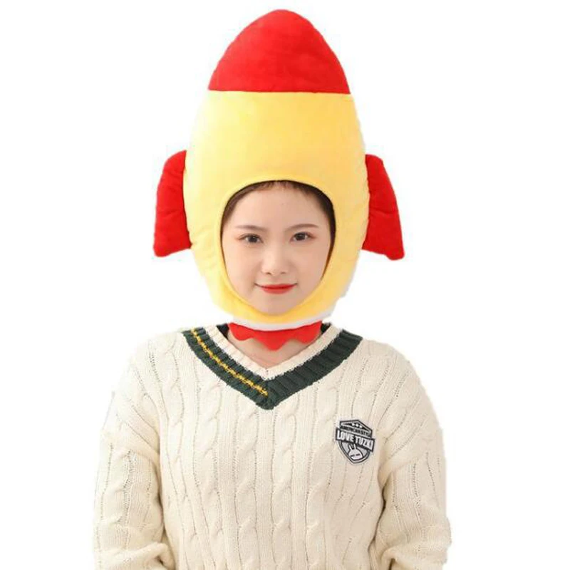 Фото New Rocket Hood Hat Plush Toy Birthday Stuffed Cap Gift | Игрушки и хобби