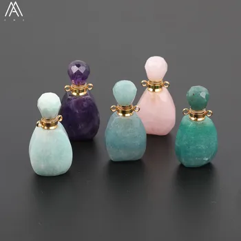 Natural Amethysts Pink Quartz Perfume Bottle Pendant Necklace Women Quartz Stone Essential Oil Diffuser Healing Necklace Jewelry
Natural Amethysts Pink Quartz Perfume Bottle Pendant Necklace Women Quartz Stone Essential Oil Diffuser Healing Necklace Jewelry