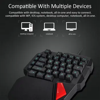 K108 Gaming Keyboard One-Handed Keyboard For Laptop Computer Pubg Phone Keyboard
K108 Gaming Keyboard One-Handed Keyboard For Laptop Computer Pubg Phone Keyboard