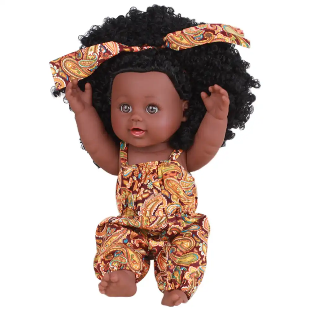 african children black baby doll reborn toys birthday gift cute