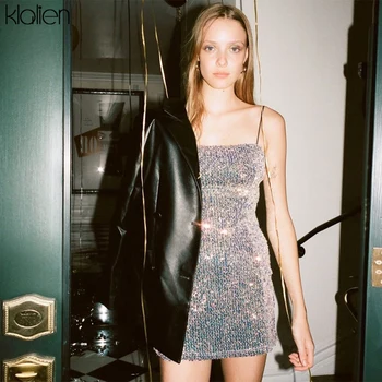 KLALIEN woman fashion Sparkling sequins Spaghetti Strap sleeveless Tube slim dress 2020 new bar club bodycon package hip dress
KLALIEN woman fashion Sparkling sequins Spaghetti Strap sleeveless Tube slim dress 2020 new bar club bodycon package hip dress