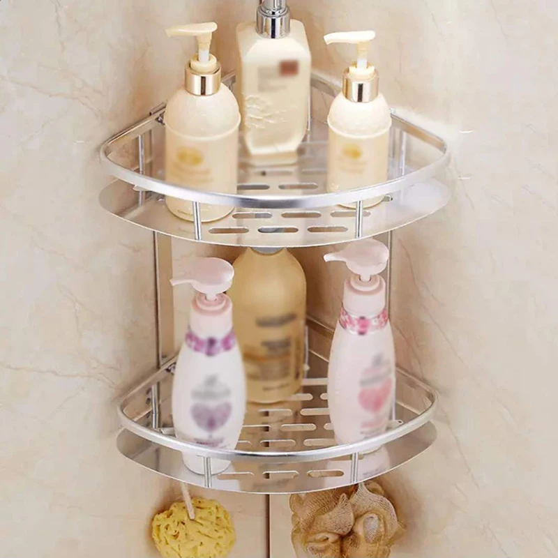 1X Double Layers Shelf Holder Hanger Storage Rack Double Corner Space Aluminum For Bathroom Kitchen Hotel 33*21.5*21.5cm
1X Double Layers Shelf Holder Hanger Storage Rack Double Corner Space Aluminum For Bathroom Kitchen Hotel 33*21.5*21.5cm