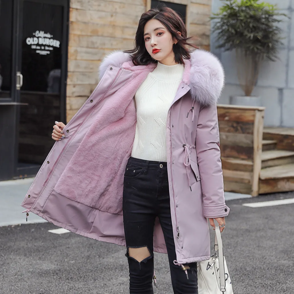 2019 women winter hooded cotton warm coat Fashion Outerwear Cotton-padded Jackets Plush Pocket Faux Fur Hooded Female Coat
2019 women winter hooded cotton warm coat Fashion Outerwear Cotton-padded Jackets Plush Pocket Faux Fur Hooded Female Coat