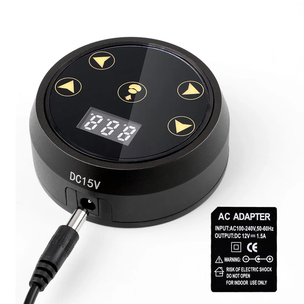 Stigma Professional Tattoo Power Supply LCD Display Touch Buttons Adjust Voltage Running Two Rotary Tattoo Machines to Set Up
Stigma Professional Tattoo Power Supply LCD Display Touch Buttons Adjust Voltage Running Two Rotary Tattoo Machines to Set Up
