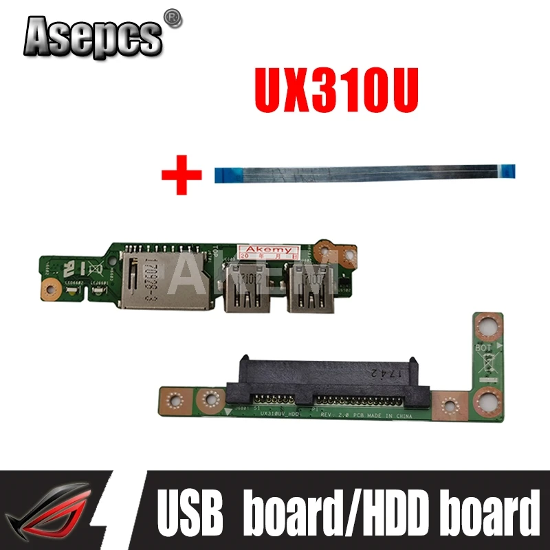 Бесплатный кабель для For Asus UX310UA UX310UV UX310UQ UX310UQk UX410UQK UX410U USB аудио usb плата ноутбука HDD