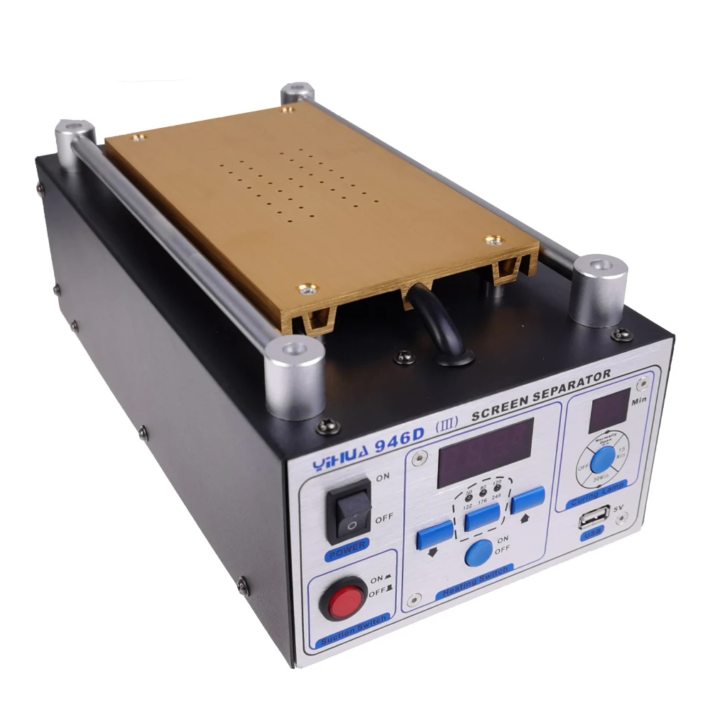 LCD Separator Built-in Strong Suction Vacuum Pump Separator YIHUA 946D-III LCD Screen Remover Screen Separator With Curing Lamp
LCD Separator Built-in Strong Suction Vacuum Pump Separator YIHUA 946D-III LCD Screen Remover Screen Separator With Curing Lamp