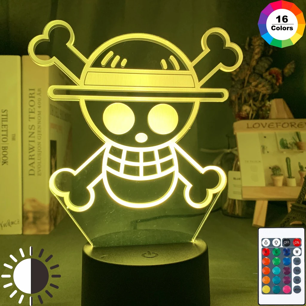 Anime ONE PIECE LOGO Kids Night Light Led Touch Sensor Colorful Nightlight for Child Bedroom Decoration Cool Desk 3d Lamp Gift
Anime ONE PIECE LOGO Kids Night Light Led Touch Sensor Colorful Nightlight for Child Bedroom Decoration Cool Desk 3d Lamp Gift