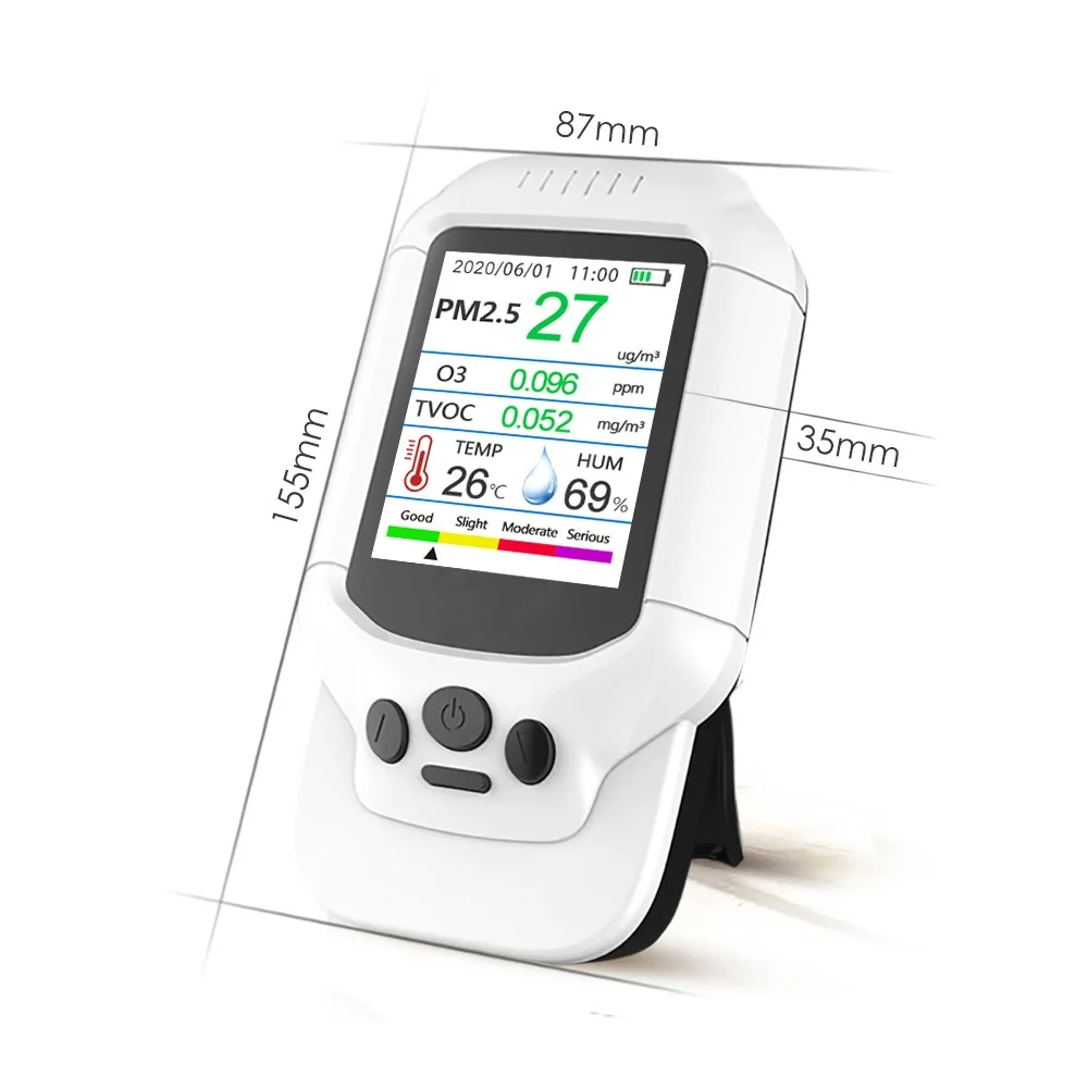 New Arrival Air Quality Monitor Versatile Formaldehyde TVOC Detector Temperature Humidity Meter Indoor Pollution Monitoring
New Arrival Air Quality Monitor Versatile Formaldehyde TVOC Detector Temperature Humidity Meter Indoor Pollution Monitoring