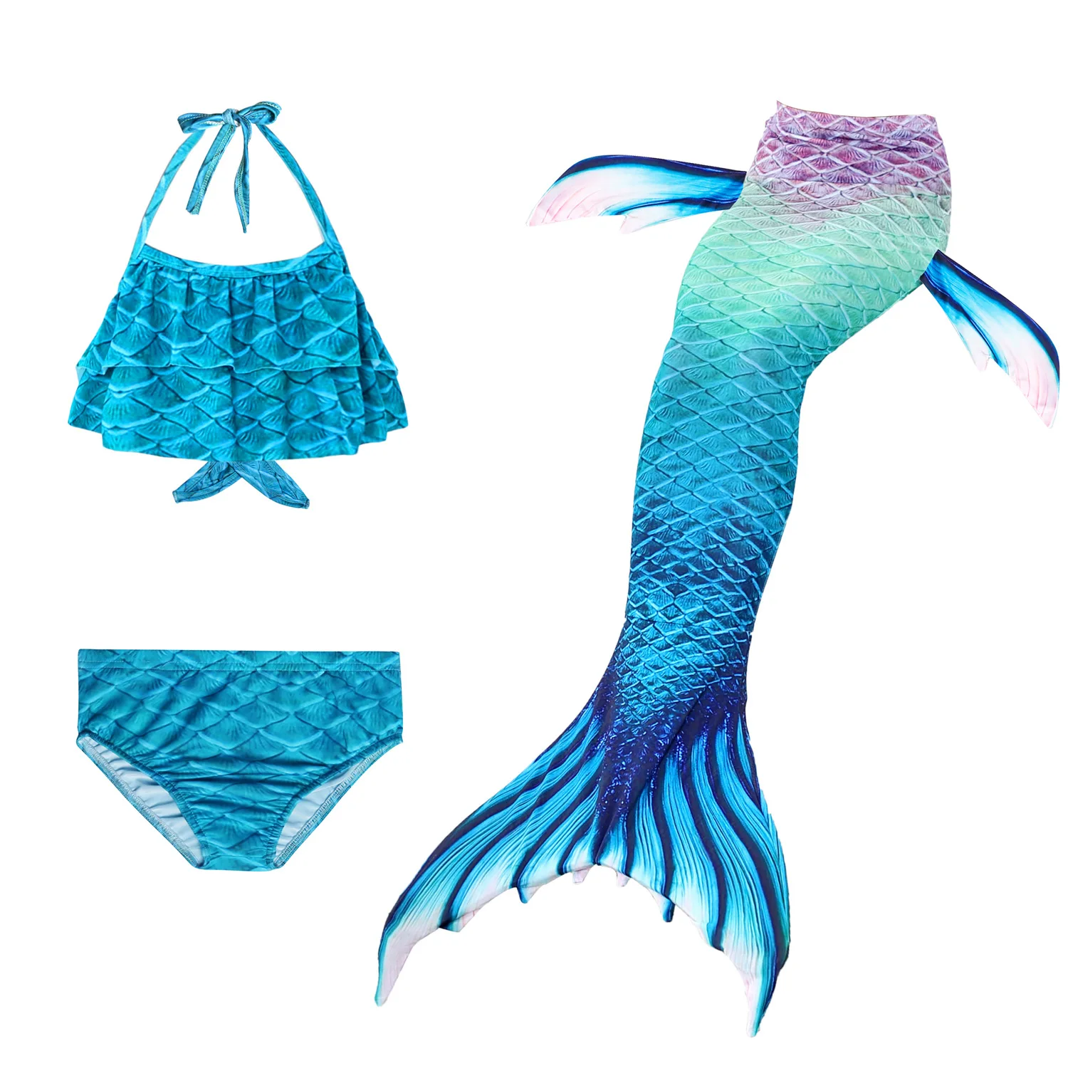 3PCS Mermaid Tail Swimsuit Can Add Monofin Flipper Bikini Set Summer Swimwear Mermaid Costume Cosplay for Swimming 2020
3PCS Mermaid Tail Swimsuit Can Add Monofin Flipper Bikini Set Summer Swimwear Mermaid Costume Cosplay for Swimming 2020