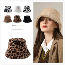 Leopard Hats for Women Autumn Winter Bucket Hats Lamb Plush Soft Warm Fisherman Hat Panama Casual Caps Lady Flat Korean Style 
Leopard Hats for Women Autumn Winter Bucket Hats Lamb Plush Soft Warm Fisherman Hat Panama Casual Caps Lady Flat Korean Style