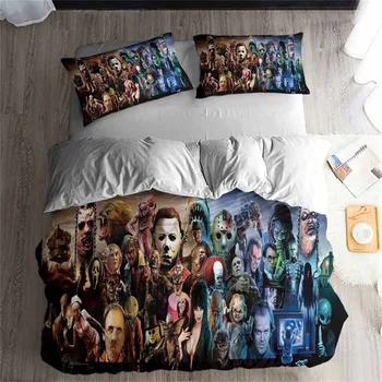 HELENGILI 3D Bedding Set Horror Movie Print Duvet Cover Set Bedcloth with Pillowcase Bed Set Home Textiles #KBRW-10
HELENGILI 3D Bedding Set Horror Movie Print Duvet Cover Set Bedcloth with Pillowcase Bed Set Home Textiles #KBRW-10