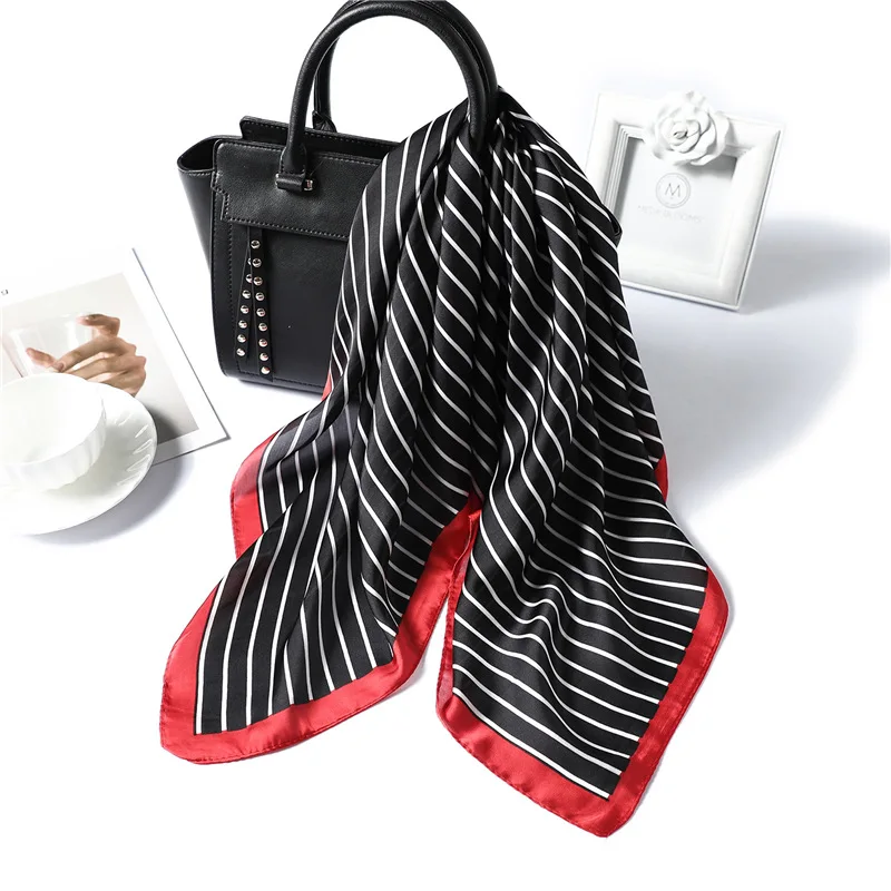 2019 New Women Neck Scarf Silk Striped Print Foulard Lady Office Neckerchief Tie Fashion Female Hair Band Scarves Bandana
2019 New Women Neck Scarf Silk Striped Print Foulard Lady Office Neckerchief Tie Fashion Female Hair Band Scarves Bandana