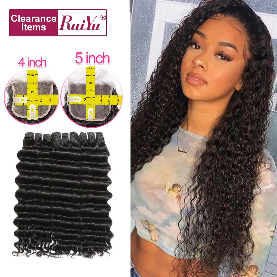 Deep Wave Bundles With Closure 100 Human Hair Bundles With