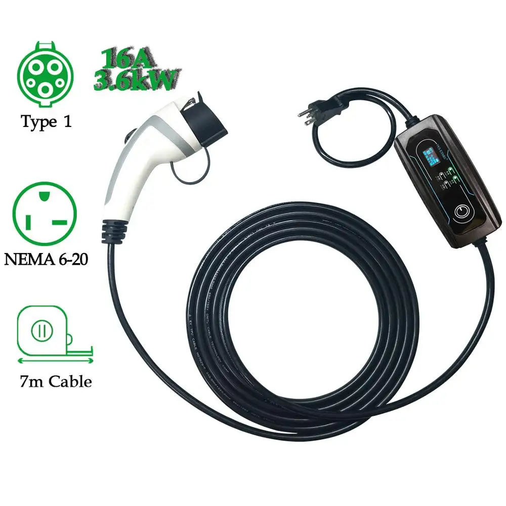 SAE J1772 EV Charger Type 1 Level 2 EVSE 7m Portable Adjustable Controlle Electric Car Charging Stations
SAE J1772 EV Charger Type 1 Level 2 EVSE 7m Portable Adjustable Controlle Electric Car Charging Stations