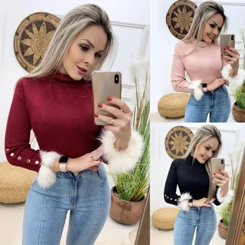 Spring Plush Lace Bodycon Black Pink Top Sweater Female Autumn 2020 Long Sleeve Women's Sweater Sexy Slim Korean Ladies Sweaters
Spring Plush Lace Bodycon Black Pink Top Sweater Female Autumn 2020 Long Sleeve Women's Sweater Sexy Slim Korean Ladies Sweaters