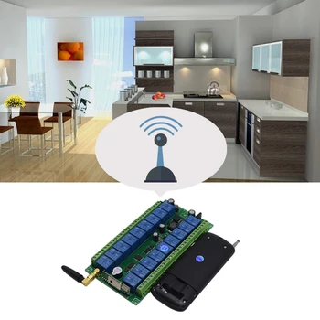 AC 220V voltage 18 CH 18CH RF Wireless Remote Control Switch System Transmitter Receiver 433MHZ with antenna
AC 220V voltage 18 CH 18CH RF Wireless Remote Control Switch System Transmitter Receiver 433MHZ with antenna