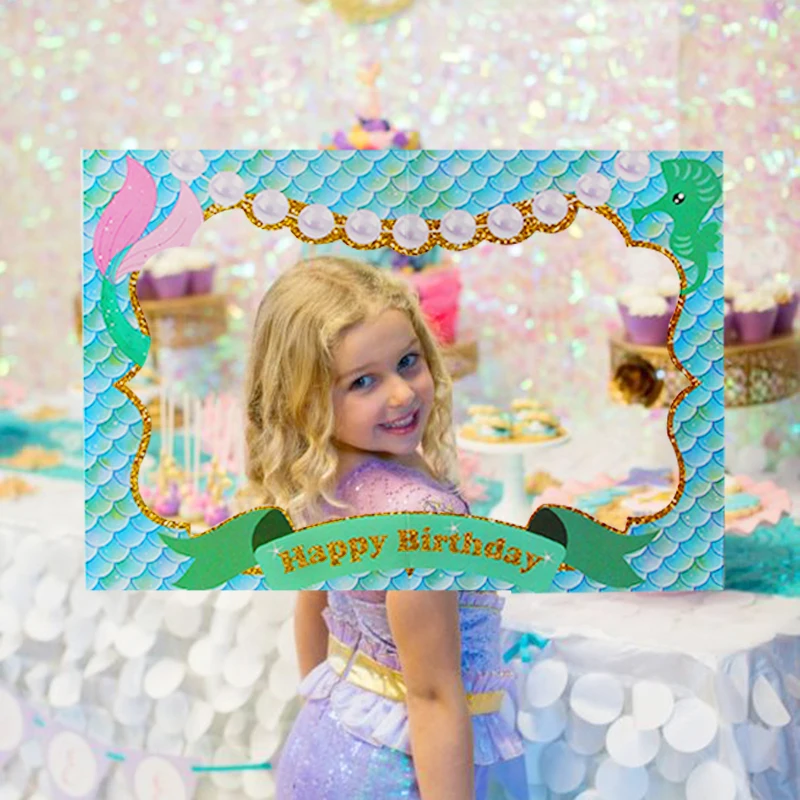 Mermaid Party Paper Photo Props Mermaid Party Decorations Mermaid Happy Birthday Photo Frame Baby Shower Photobooth Supplies
Mermaid Party Paper Photo Props Mermaid Party Decorations Mermaid Happy Birthday Photo Frame Baby Shower Photobooth Supplies