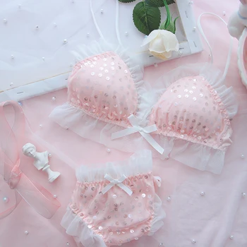 Japanese Sleep Intimates Set Kawaii Lolita Color Mint Pink Sailor Cute Japanese Milk Silk Bra & Panties Set Wirefree Soft
Japanese Sleep Intimates Set Kawaii Lolita Color Mint Pink Sailor Cute Japanese Milk Silk Bra & Panties Set Wirefree Soft