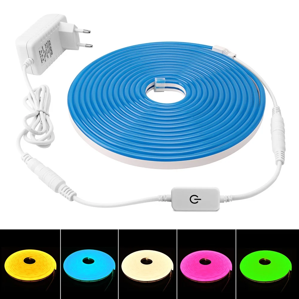 Touch Switch LED Strip Flexible Neon Light 2835 LED Lighting Waterproof Soft Rope Neon Signs for Christmas Halloween Decoration
Touch Switch LED Strip Flexible Neon Light 2835 LED Lighting Waterproof Soft Rope Neon Signs for Christmas Halloween Decoration