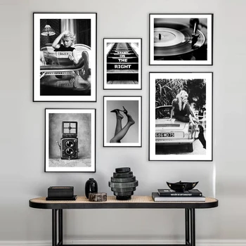 Brigitte Bardot Vintage Camera Wall Art Black White Canvas Painting Nordic Poster and Print Modern Wall Pictures for Living Room
Brigitte Bardot Vintage Camera Wall Art Black White Canvas Painting Nordic Poster and Print Modern Wall Pictures for Living Room