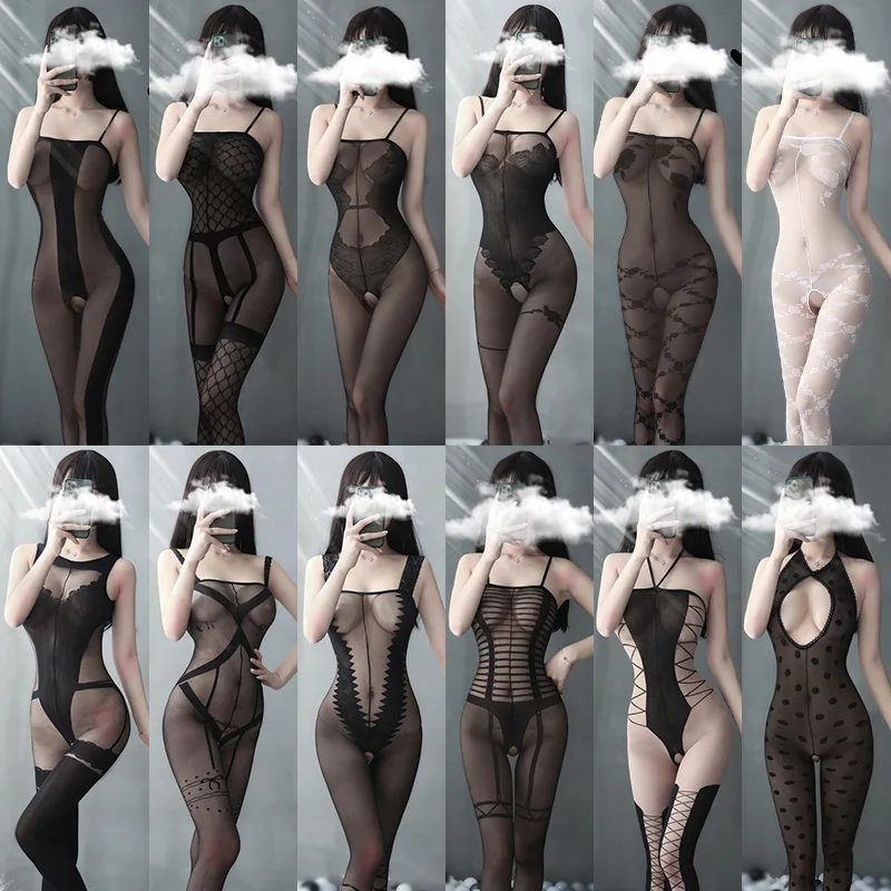 

Sexy Tights Lingerie Hose Women's Hosiery Black Open Crotch Intimate Underwear Teddy Sexy Costumes Porno Bodystockings Bodysuit