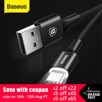 Baseus USB Type C Cable USB C for Samsung S9 S10 LED Lighting Type C Cable for Huawei P30 Lite Pro USB-C Mobile Phone Cables
Baseus USB Type C Cable USB C for Samsung S9 S10 LED Lighting Type C Cable for Huawei P30 Lite Pro USB-C Mobile Phone Cables
