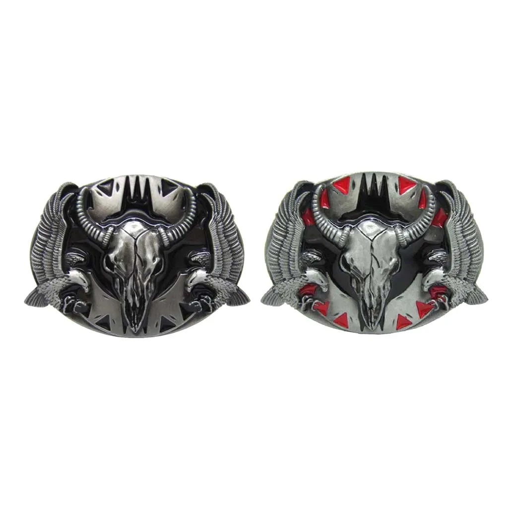 Mens' Belt Buckle Eagle 3D Cow Head Western Cowboy Pin Buckles Oval Jeans Buckle Jewelry Mens' Belt Buckle Eagle 3D Cow Head Western Cowboy Pin Buckles Oval Jeans Buckle Jewelry