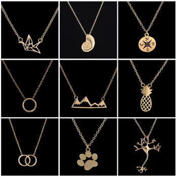 Hfarich Pineapple Paw Neurons Circle Mountain Compass Crane snail Chain Necklace Women Girls Friend Christmas Gifts
Hfarich Pineapple Paw Neurons Circle Mountain Compass Crane snail Chain Necklace Women Girls Friend Christmas Gifts