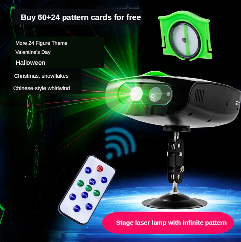 Christmas Projector Disco Laser Light Led Dmx Stage Effect Party Dj Lighting for Household Festival | Освещение