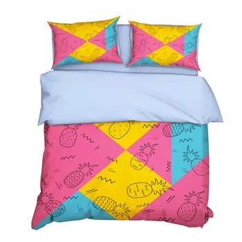 Lychee Pineapple Printed Bedding Set Polyester Pillowcase Duvet Cover Sets 3pcs Home Textile Family Bed Sets
Lychee Pineapple Printed Bedding Set Polyester Pillowcase Duvet Cover Sets 3pcs Home Textile Family Bed Sets