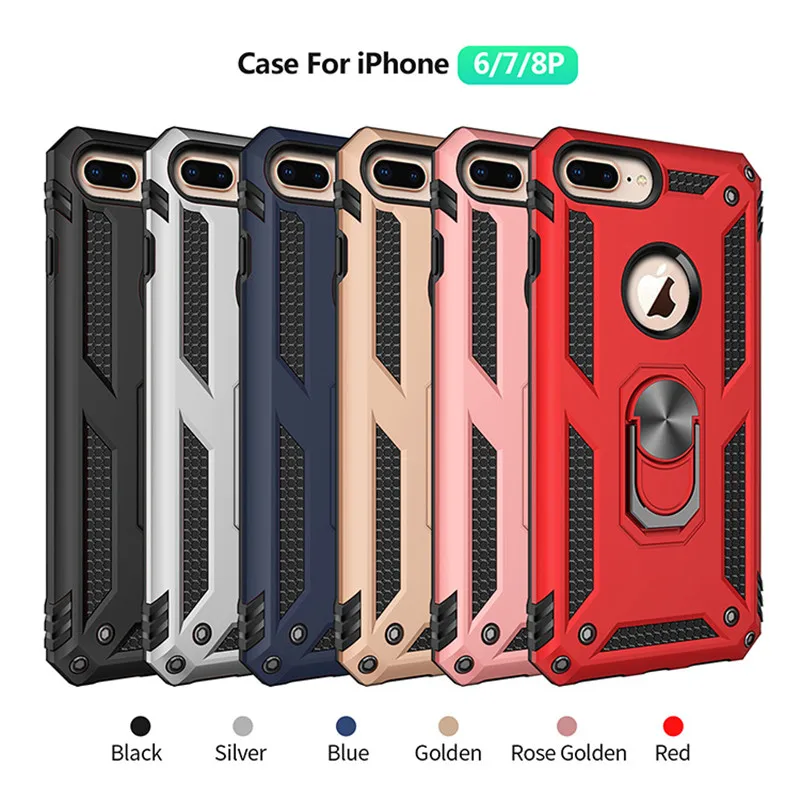 

For iPhone 8 Plus 7 7G 8 G 7plus 8plus 7+ Case Magnet Car Ring Stand Holder Cover For iPhone 7 8 iPhone7 Silicone Bumper Coque