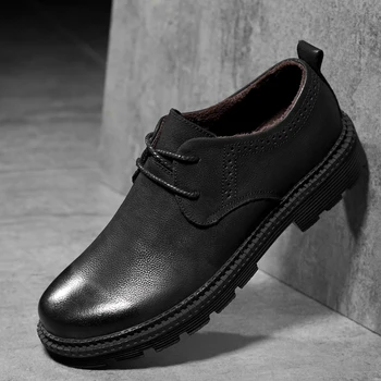 Shoes Male dress Business Men Dress Shoes Fashion Round Toe outdoor with fur warm Lace-Up genuine Leather Shoes Footwear o4
Shoes Male dress Business Men Dress Shoes Fashion Round Toe outdoor with fur warm Lace-Up genuine Leather Shoes Footwear o4