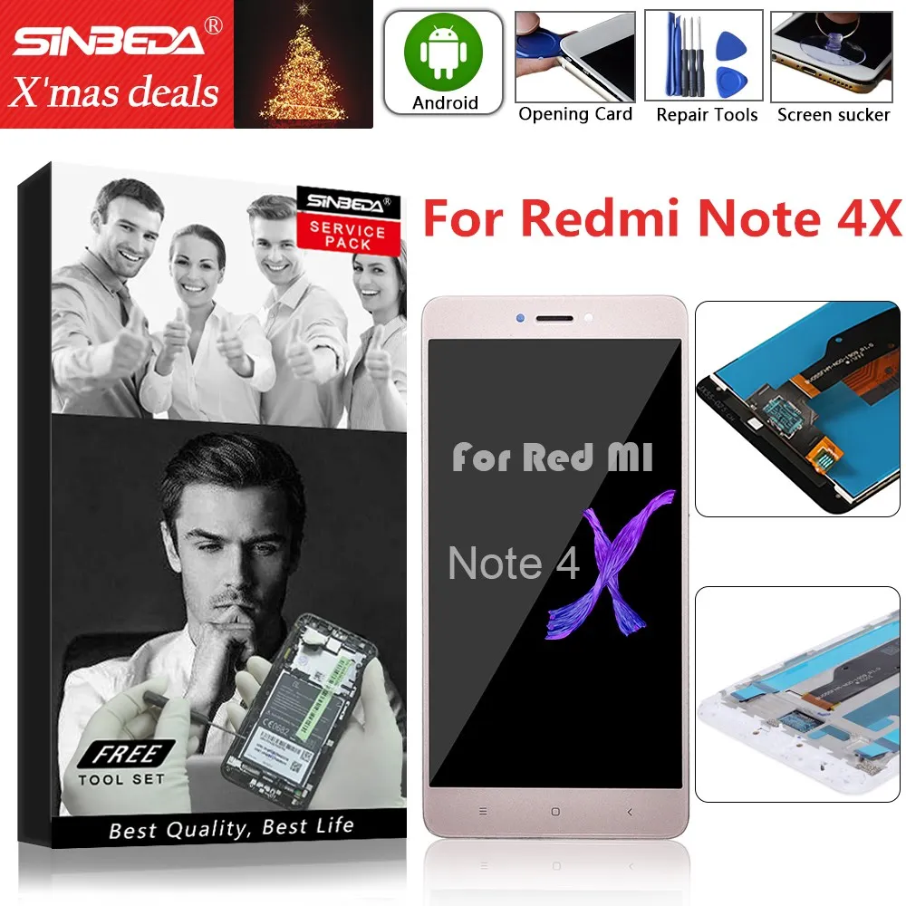 Sinbeda Snapdragon 625 For Xiaomi MI Redmi Note 4X LCD Touch Screen Display With Frame For Redmi Note 4X Display Note4X Screen
Sinbeda Snapdragon 625 For Xiaomi MI Redmi Note 4X LCD Touch Screen Display With Frame For Redmi Note 4X Display Note4X Screen