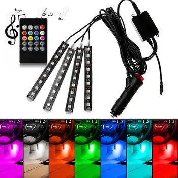 Car RGB LED Strip Light Strip Colors Styling Decorative Atmosphere Lamps footlights remote control multiple modes interior light
Car RGB LED Strip Light Strip Colors Styling Decorative Atmosphere Lamps footlights remote control multiple modes interior light