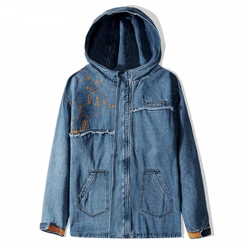 Blue Denim Jacket Hooded Men Streetwear Harajuku Long Style Jean Jacket Oversized Men Denim Jackets Patchs Cuff Terry Velcro
Blue Denim Jacket Hooded Men Streetwear Harajuku Long Style Jean Jacket Oversized Men Denim Jackets Patchs Cuff Terry Velcro