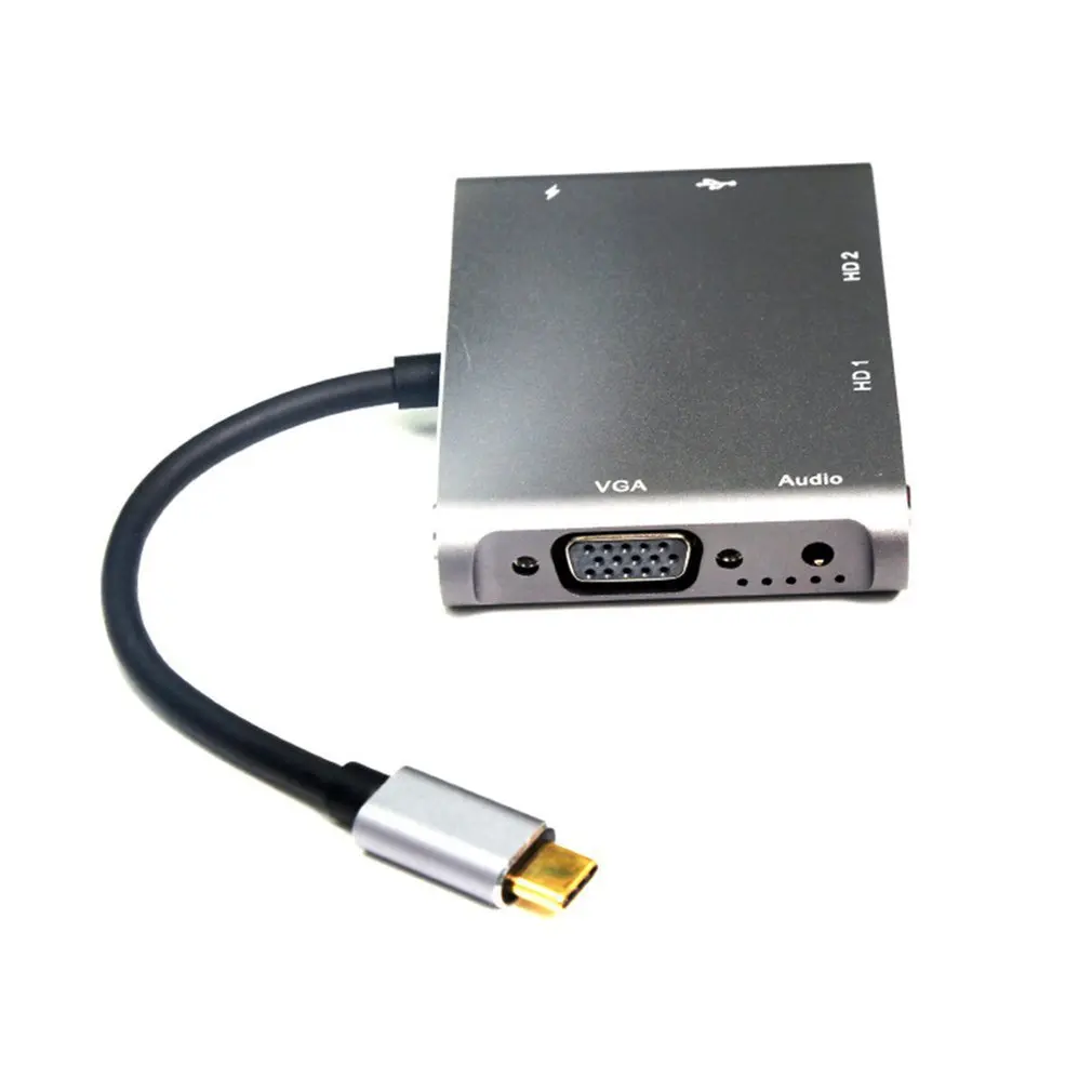 Type-c To HDMI Conversion Cable VGA USB 2.0 Conversion Cable Docking Station 6-in-1 Multifunctional Docking Station
Type-c To HDMI Conversion Cable VGA USB 2.0 Conversion Cable Docking Station 6-in-1 Multifunctional Docking Station
