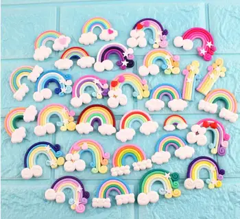 100pcs/lot High Quality Beauty Kawaii Spiral Rainbow clouds Candy Polymer Clay Cabochons Flatback For DIY Phone Decoration
100pcs/lot High Quality Beauty Kawaii Spiral Rainbow clouds Candy Polymer Clay Cabochons Flatback For DIY Phone Decoration