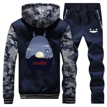 Hot Sale 2019 Winter Cartoon Hoody Japan Anime Totoro Men Raglan Fashion Camouflage Coat Thick Suit Sportswear+Pants 2 Piece Set 
Hot Sale 2019 Winter Cartoon Hoody Japan Anime Totoro Men Raglan Fashion Camouflage Coat Thick Suit Sportswear+Pants 2 Piece Set