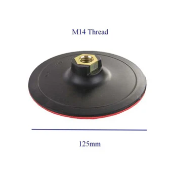 Hook&Loop 125mm Thread M14 Polished Plate For Angle Grinder Polisher Discs New