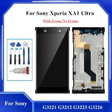 Ensemble écran tactile LCD de remplacement avec châssis, testé pour Sony Xperia XA1 Ultra C7 G3221 G3223 G3212 G3226=