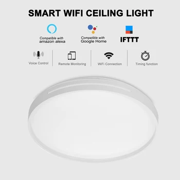Smart WIFI Ceiling Light 48W Dimmable LEDs APP Remote Control Ambient Lighting 383MM Compatible with Amazon Google Home IFTTT
Smart WIFI Ceiling Light 48W Dimmable LEDs APP Remote Control Ambient Lighting 383MM Compatible with Amazon Google Home IFTTT
