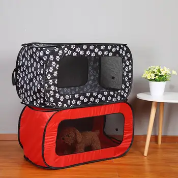 Foldable Pet Tent Portable Dogs Cats Simple and Fast Acceptance Fence Playpen Rectangular Cage Puppy Kennel Black/Red 87x47x47cm
Foldable Pet Tent Portable Dogs Cats Simple and Fast Acceptance Fence Playpen Rectangular Cage Puppy Kennel Black/Red 87x47x47cm