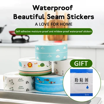 

PVC Waterproof Sealing Tape Acrylic Adhesive Kitchen Bathroom Shower Water Proof Mould Proof Tape Self Adhesive Caulk Strip Tape